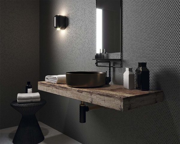 Dot Grey Lifestyle - Cerdomus Tile Studio Quality Tiles - December 8, 2021 282x285 Dots Black Mosaic 182004