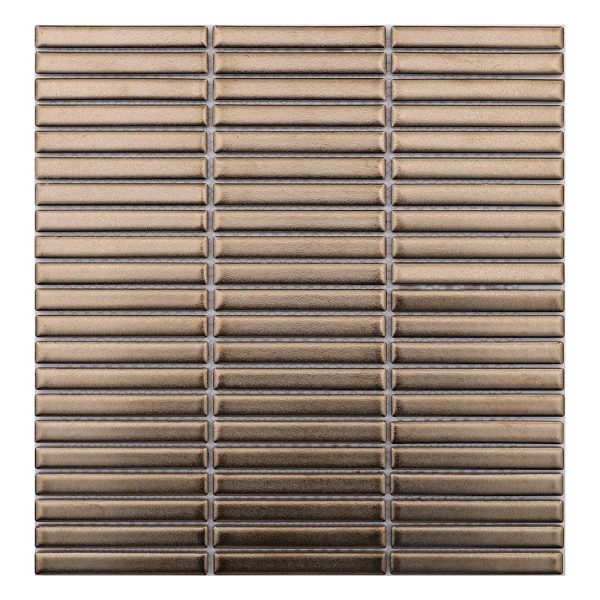 Vintage Metal Gold - Cerdomus Tile Studio Quality Tiles - July 8, 2022 12x92 Vintage Metal Gold Finger Mosaic VINTGOLDFINGER