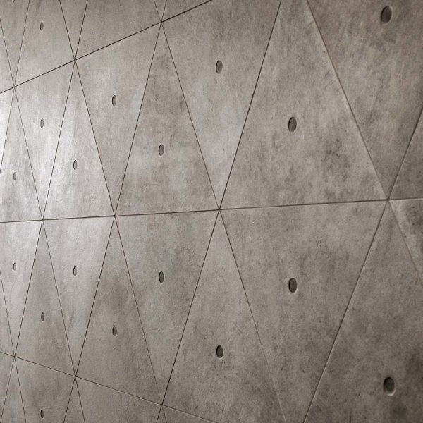 Dot Grigio Triangle Lifestyle - Cerdomus Tile Studio Quality Tiles - December 7, 2021 60, 4 - 24 Dot Grigio Scuro Triangle Matt 130CMTR7R