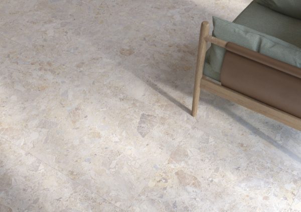 P3091 LIFESTYLE - Cerdomus Tile Studio Quality Tiles - September 21, 2022 600x600 Robusta Terrazzo Beige Matt P3 P3091