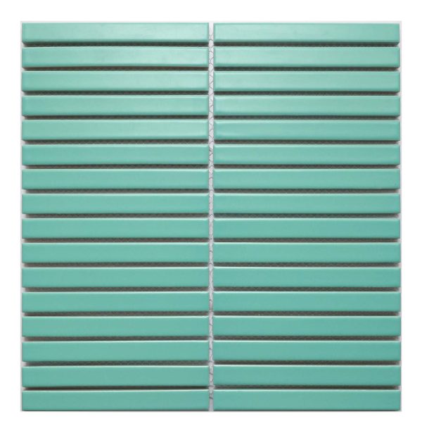 TWIXSEAFOAM - Cerdomus Tile Studio Quality Tiles - August 24, 2022 15x145x8mm Twix Seafoam Matt Finger Mosaic TWIXSEAFOAM